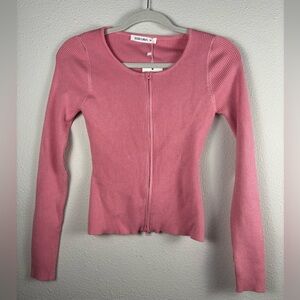 ReoRia Pink Ribbed Sweater
